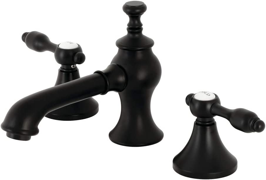 Kingston Brass KC7060TAL Tudor Widespread Bathroom Faucet, Matte Black