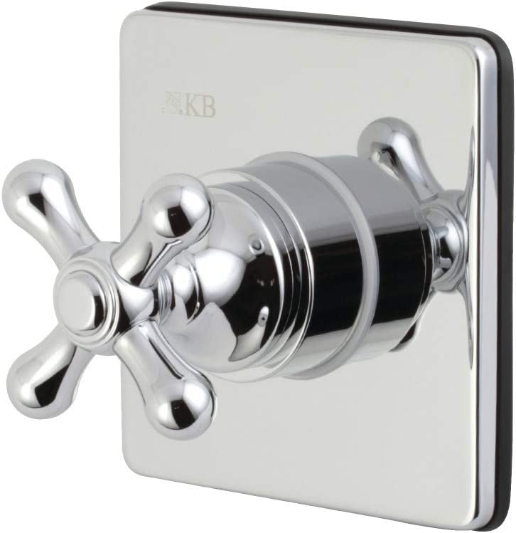 Kingston Brass KS3041AX Three-Way Diverter Valve with Trim Kit, Polished Chrome