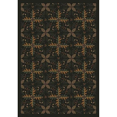 Joy Carpets Kaleidoscope Tahoe Whimsical Area Rugs, 92-Inch by 129-Inch by 0.36-Inch, Pine