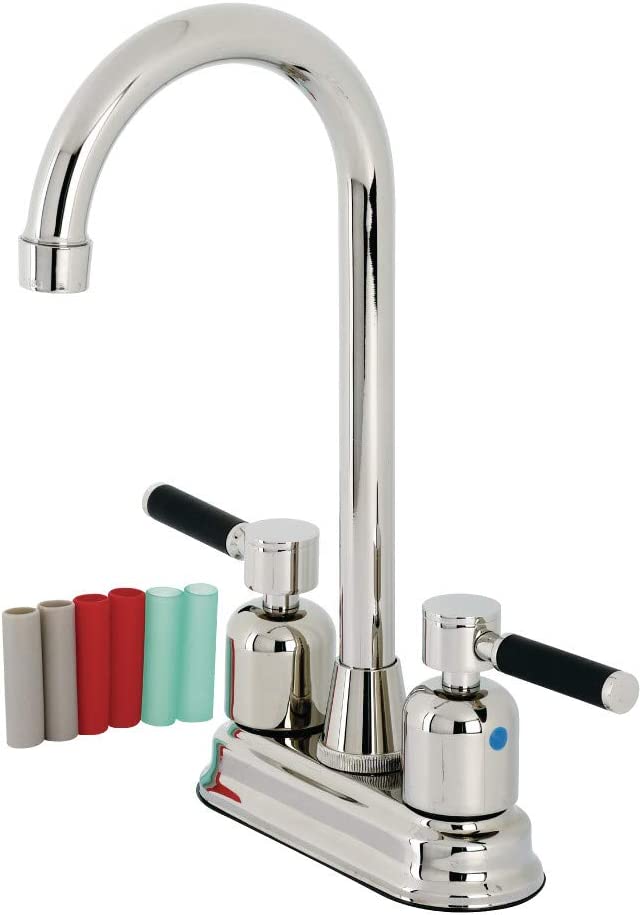 Kingston Brass KB8496DKL Kaiser Bar Faucet, Polished Nickel