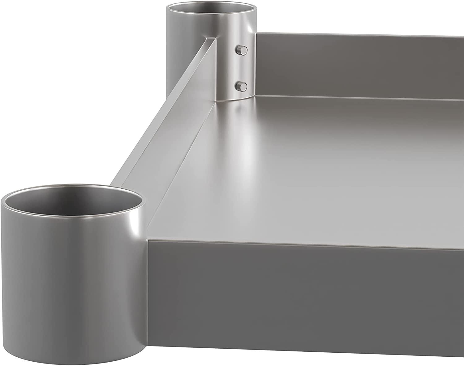 Flash Furniture Galvanized Under Shelf for Prep and Work Tables - Adjustable Lower Shelf for 24" x 60" Stainless Steel Tables