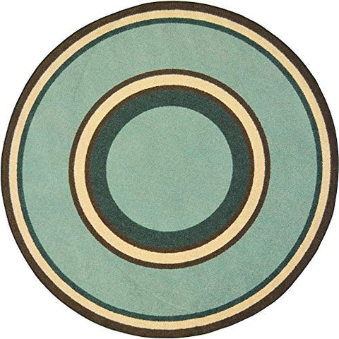 Joy Carpets Kid Essentials Ripples Misc Sold Color Area Rugs, 64-Inch by 64-Inch by 0.36-Inch, Woodland