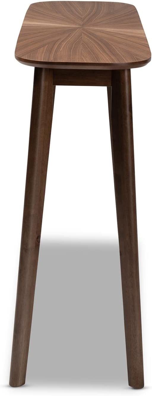 Baxton Studio Wendy Mid-Century Modern Walnut Finished Wood Console Table