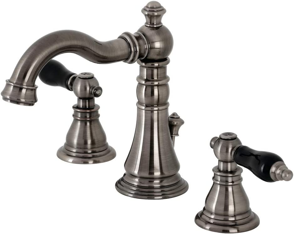 Kingston Brass FSC1974AKL Duchess Widespread Bathroom Faucet, Black Stainless