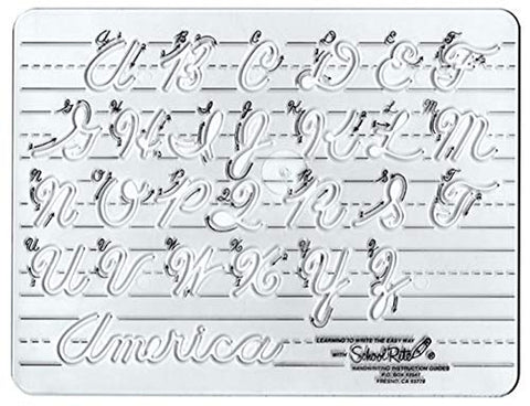 TEMPLATE CURSIVE UPPERCASE LETTERS
