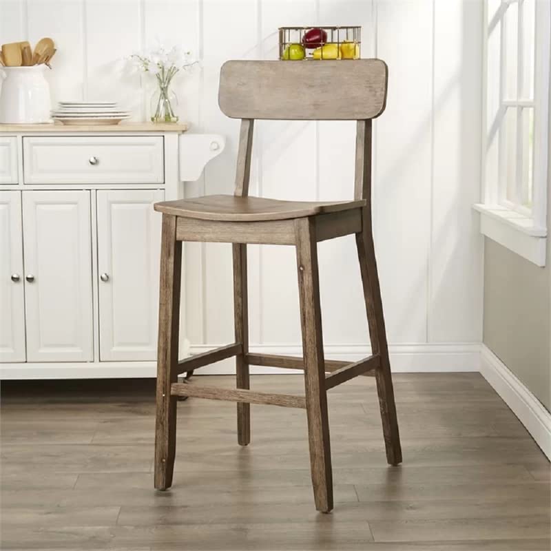 Boraam Torino Bar Height Stool, 29-Inch, 1-Pack, Barnwood Wire-Brush