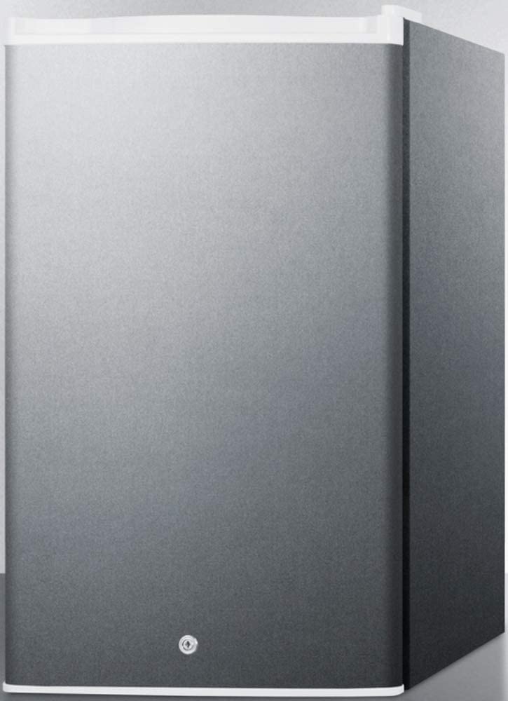 Summit Appliance FF31L7CSS Commercially Style Countertop Compact All-Refrigerator in Stainless Steel Exterior with Automatic Defrost, Adjustable Chrome Shelves, Digital Thermostat and Lock