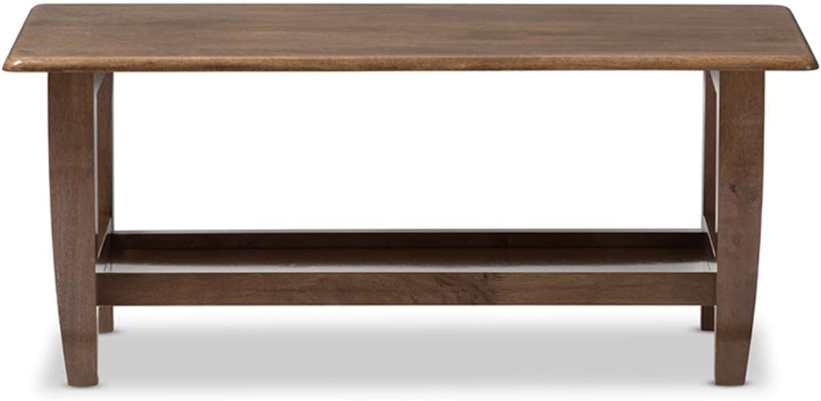 Baxton Studio Pierce Mid-Century Modern Coffee Table Contemporary/Walnut Brown