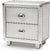 Baxton Studio Davet French Industrial Silver Metal 2-Drawer Nightstand
