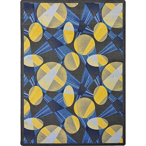 Joy Carpets Any Day Matinee Searchlight Theater Area Rugs, 92-Inch by 129-Inch by 0.36-Inch, Navy