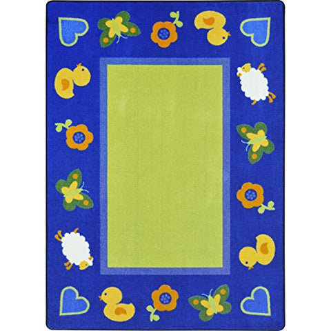 Joy Carpet Kid Essentials - Infants &amp Toddlers Green Space Multi Multi 78 x 109 Area Rugs
