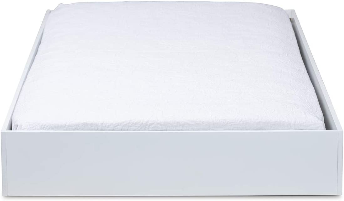 Baxton Studio Renata Modern and Contemporary White Finished Wood Twin Size Trundle