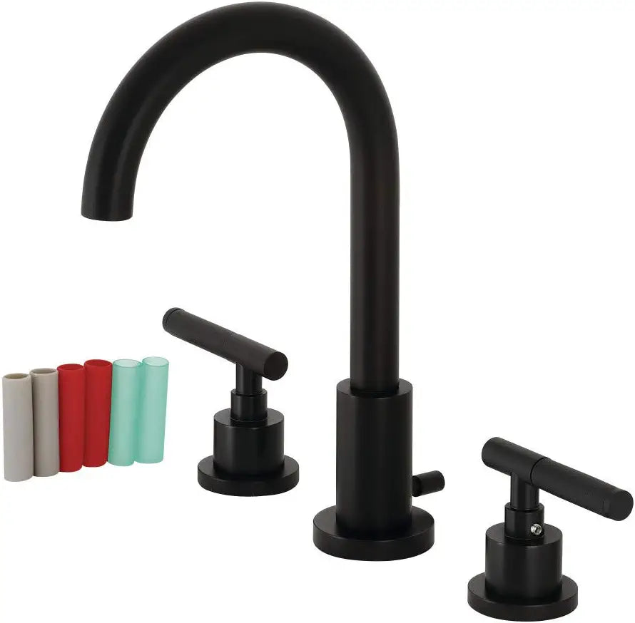 Kingston Brass FSC8920CKL Kaiser Widespread Bathroom Faucet, Matte Black