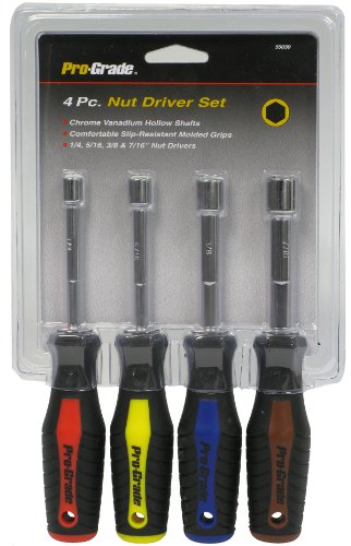 Pro-Grade 55039 Nut Driver Set, 4-Piece , Grey