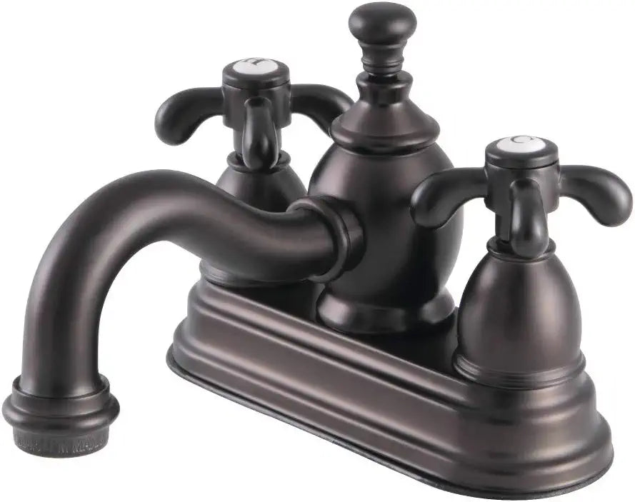 Kingston Brass KS7105TX French Country 4&#34; Centerset Bathroom Faucet, Oil Rubbed Bronze