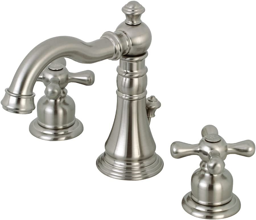 Kingston Brass FSC1978AX American Classic Widespread Bathroom Faucet, Brushed Nickel