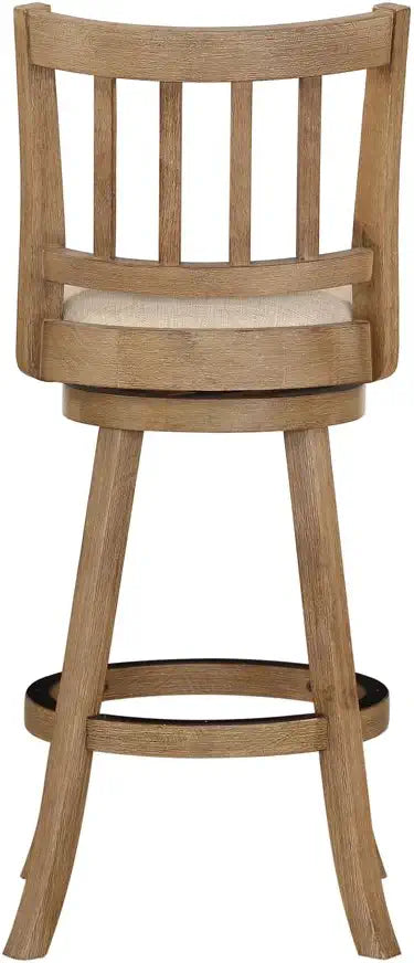 Boraam Sheldon Bar Height Stool, 1 Pack, 29-Inch, 1-Pack, Driftwood Wire-Brush and Ivory