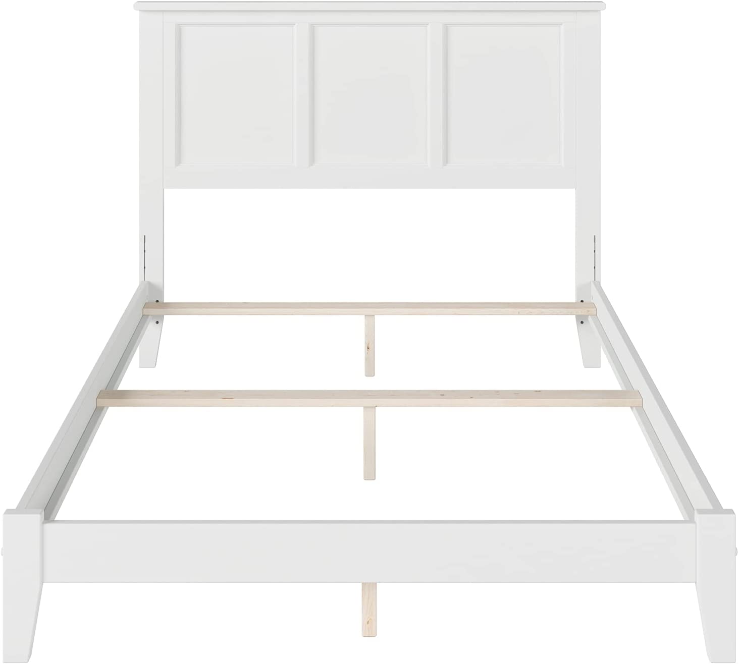 AFI Madison Traditional Bed with Open Footboard and Turbo Charger, Full, White