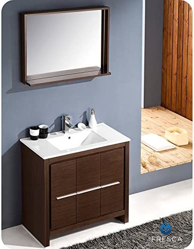 Fresca Allier 36" Wenge Brown Modern Bathroom Cabinet
