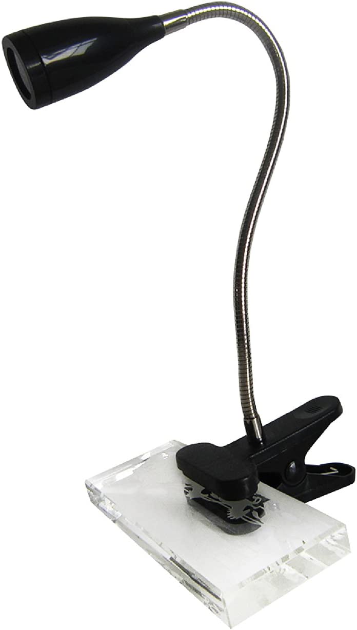 Simple Designs Flexible Gooseneck LED Clip Light Desk Lamp, Black