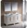 Fresca Oxford 60 inch Antique White Traditional Double Sink Bathroom Cabinets w/Top &amp; Sinks