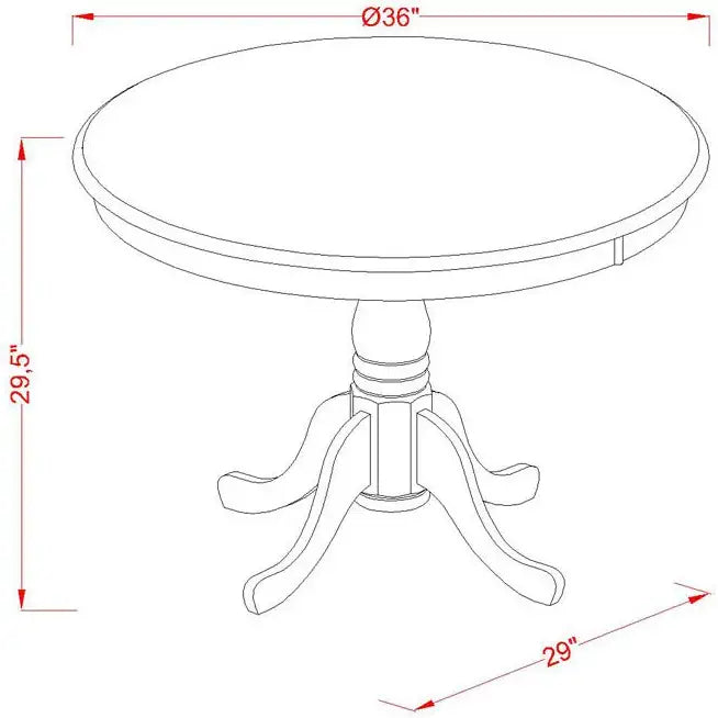 East West Furniture Kitchen Table Set- 4 Great dining room chairs - A Gorgeous Dinner Table- Wooden Seat and Cappuccino Wood Kitchen Table