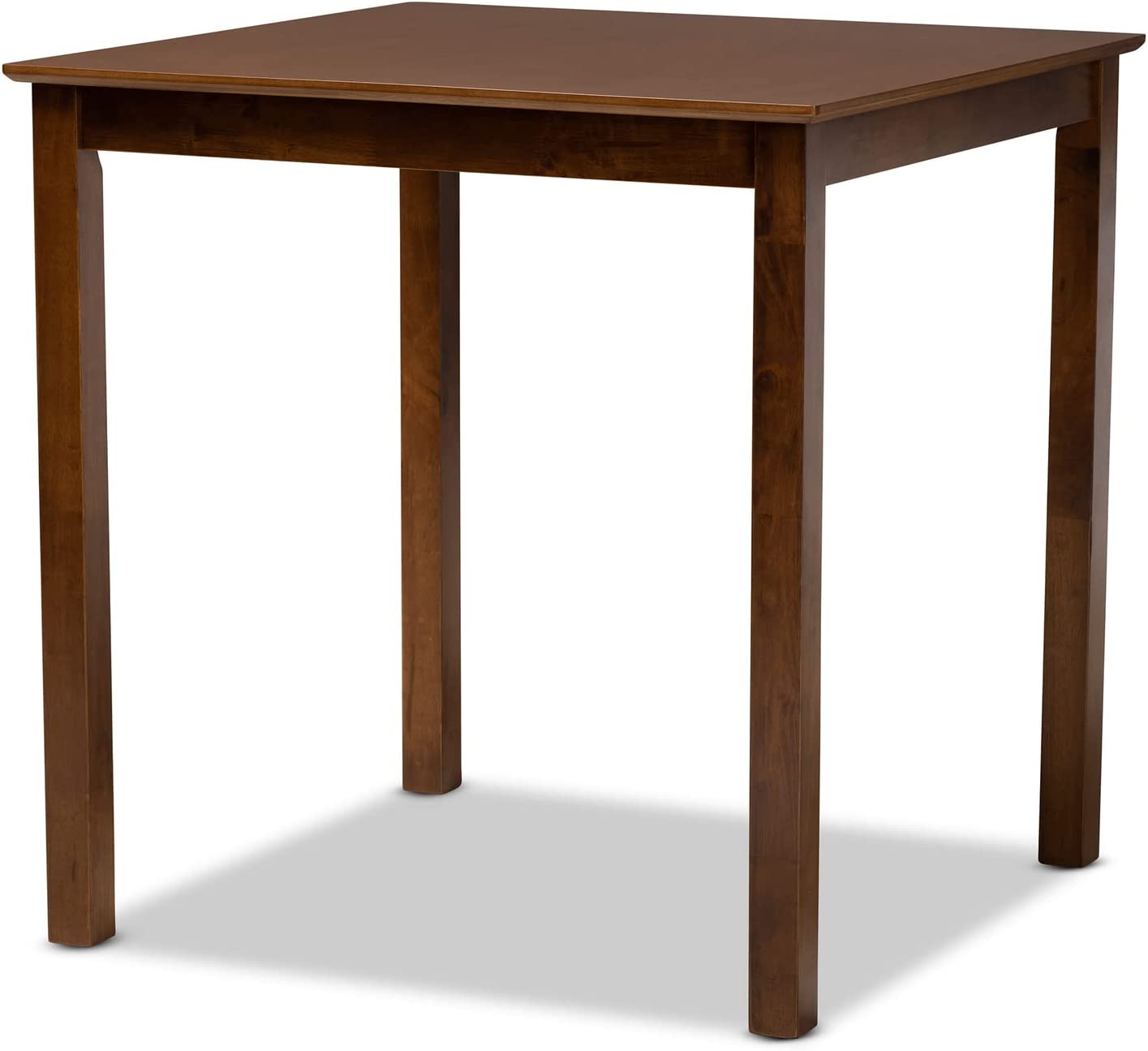 Baxton Studio Lenoir Modern and Contemporary Walnut Brown Finished Wood Counter Height Pub Table