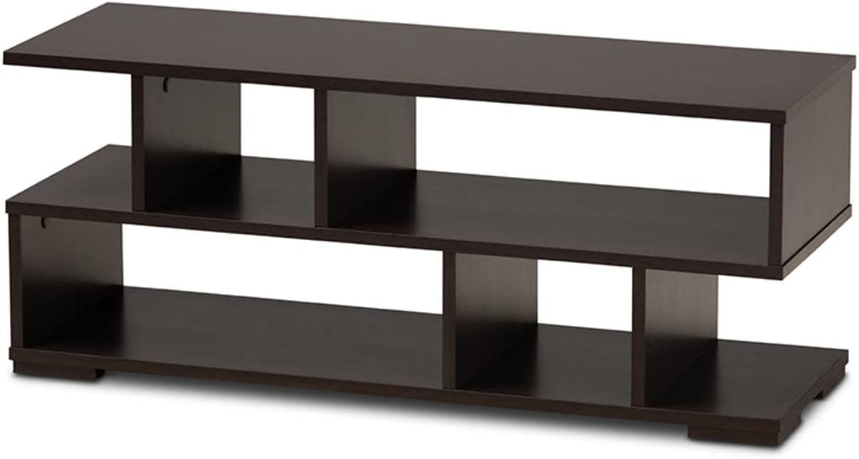 Baxton Studio Arne Modern and Contemporary Dark Brown Finished Wood TV Stand