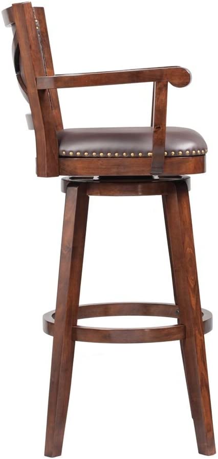 Boraam Broadmoor Swivel Extra Tall Barstool, 50-Inch, Cappuccino