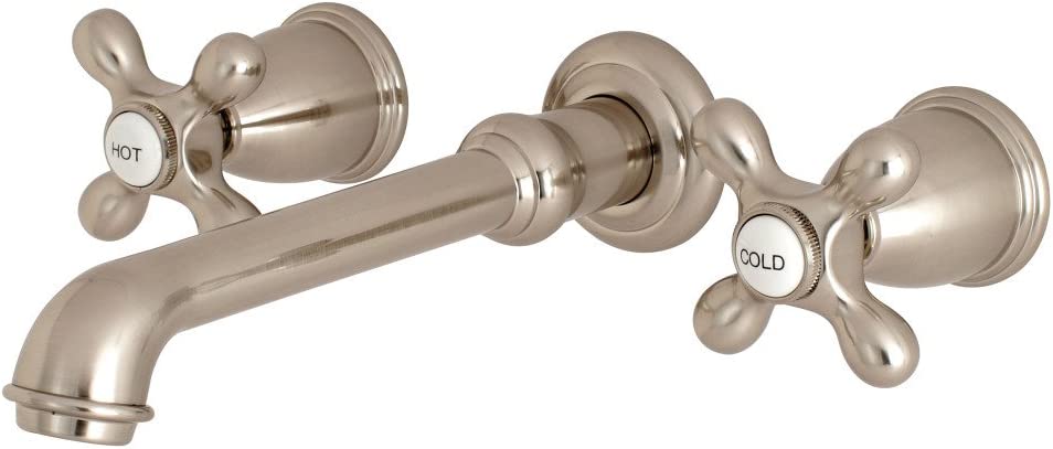 Kingston Brass KS7028AX English Country Roman Tub Faucet, 10-7/16 Inch in Spout Reach, Brushed Nickel