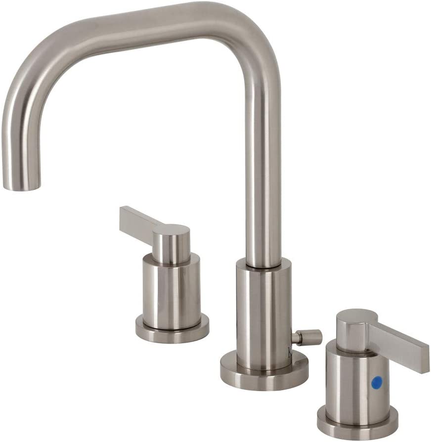 Kingston Brass FSC8938NDL NuvoFusion Widespread Bathroom Faucet, Brushed Nickel