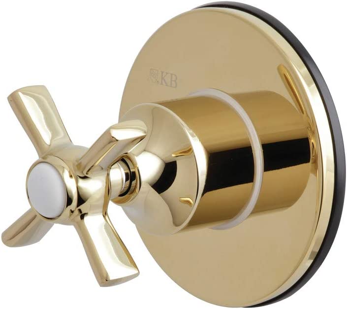 Kingston Brass KS3032ZX Three-Way Diverter Valve with Trim Kit, Polished Brass