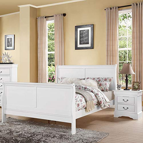 ACME Furniture Louis Philippe III 24497EK Eastern King Bed, White