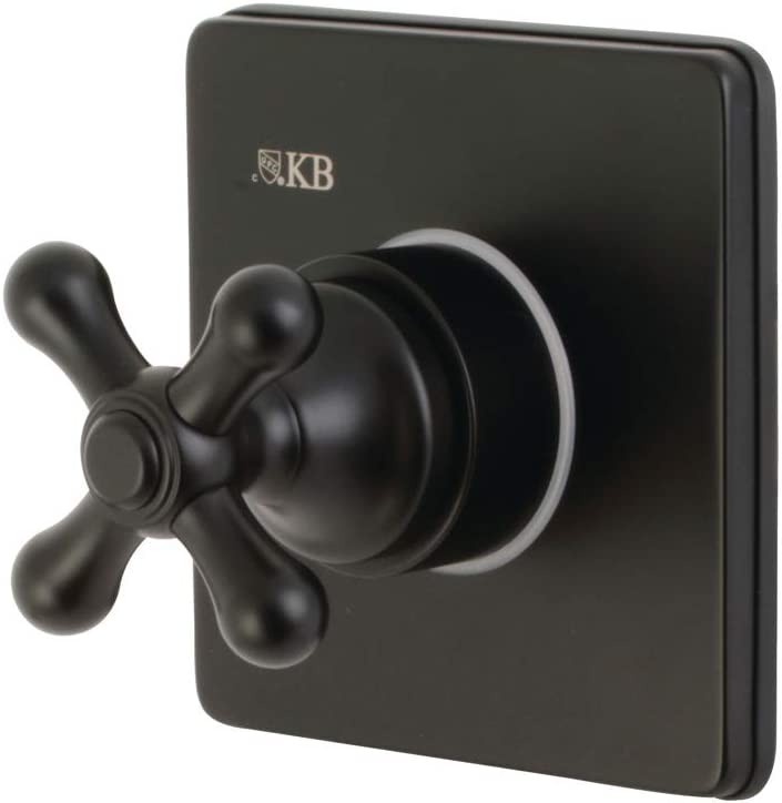 Kingston Brass KS3040AX Three-Way Diverter Valve with Trim Kit, Matte Black