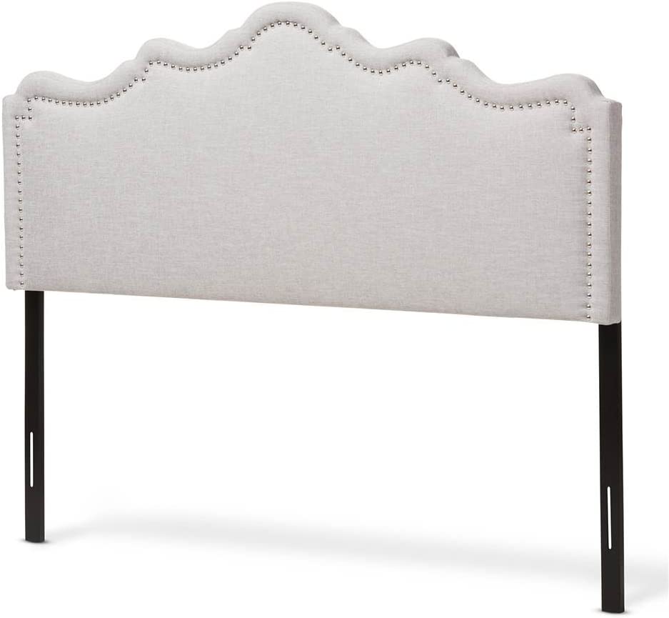 Baxton Studio Nadeen Modern and Contemporary Greyish Beige Fabric King Size Headboard