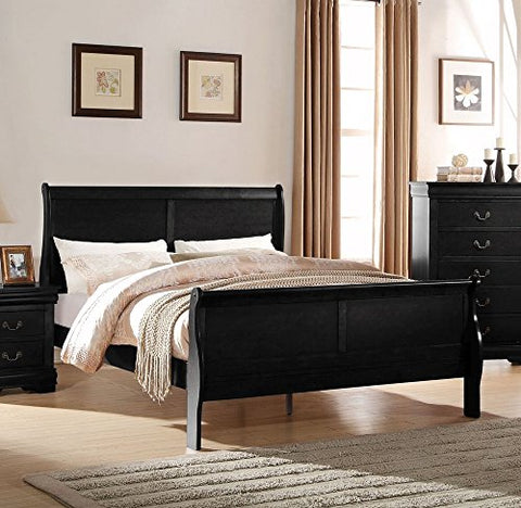 Louis Philippe Black Eastern King Bed (FB 29H) - 23727EK