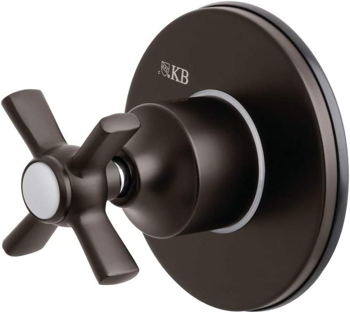 Kingston Brass KS3035ZX Three-Way Diverter Valve with Trim Kit, Oil Rubbed Bronze