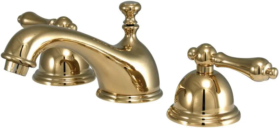 Kingston Brass KS3968AL Restoration Widespread Lavatory Faucet with Metal lever handle, Brushed Nickel