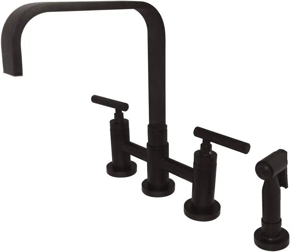 Kingston Brass KS8255CMLBS Manhattan Bridge Kitchen Faucet, Oil Rubbed Bronze