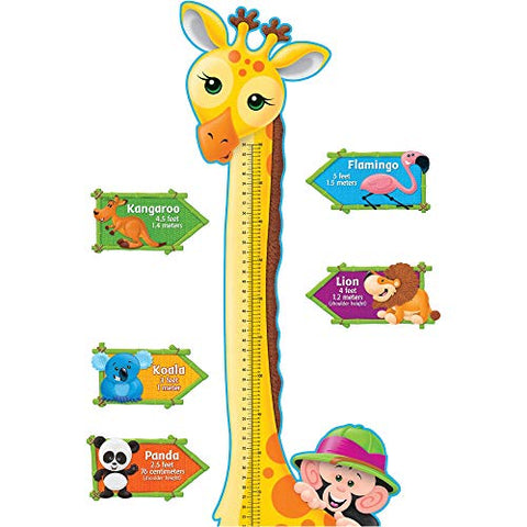 TREND ENTERPRISES Giraffe Growth Chart Bulletin Board Set, Multi-Color (T-8176)