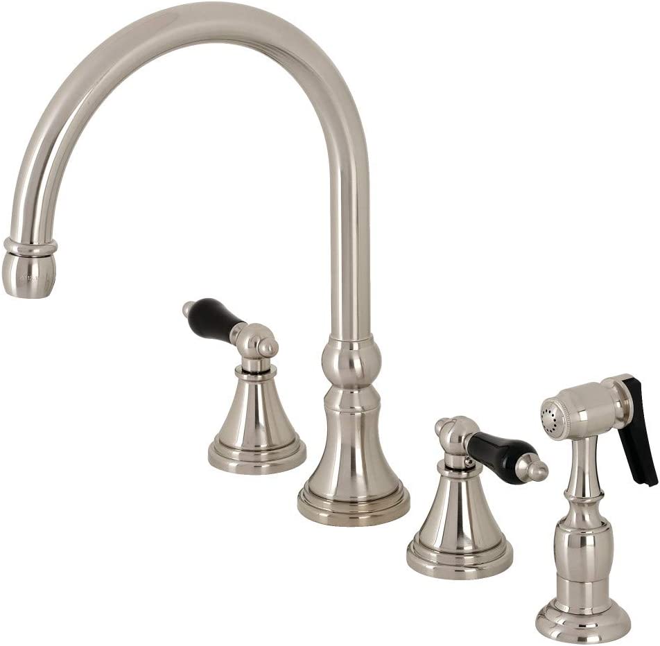 Kingston Brass KS2798PKLBS Duchess Widespread Kitchen Faucet, Brushed Nickel