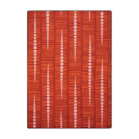 Joy Carpets Kid Essentials Recoil Teen Area Rugs, 64-Inch by 92-Inch by 0.36-Inch, Red