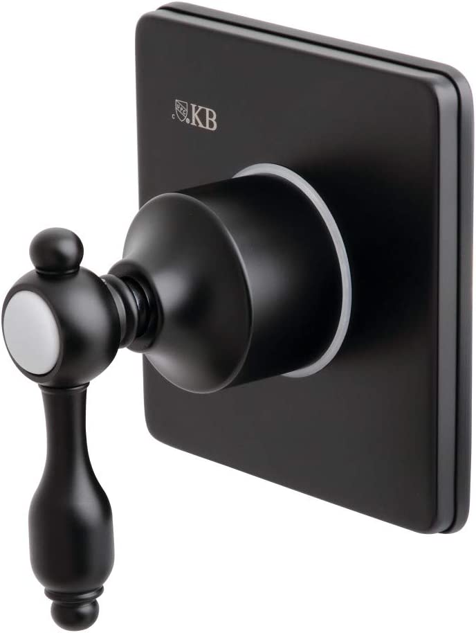 Kingston Brass KS3040TAL Tudor Three-Way Diverter Valve with Trim Kit, Matte Black