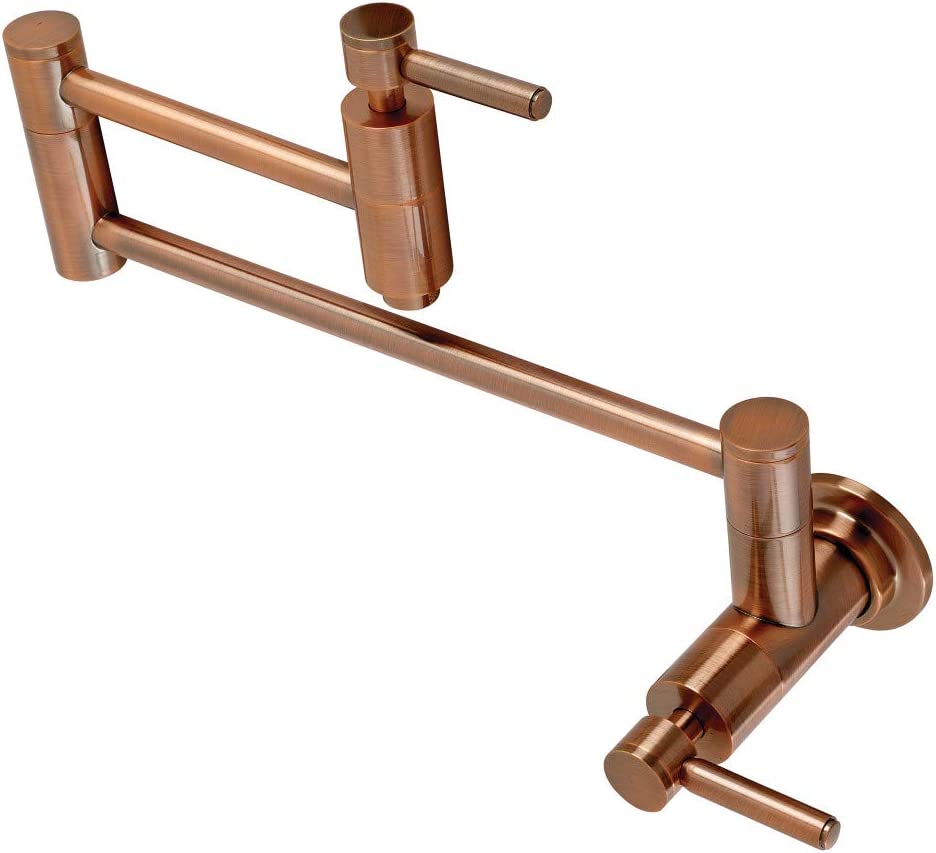 Kingston Brass KS810DLAC Concord Pot Filler, Antique Copper