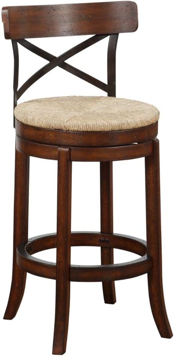 Boraam Myrtle Bar Height Stool, 29-Inch, Mahogany