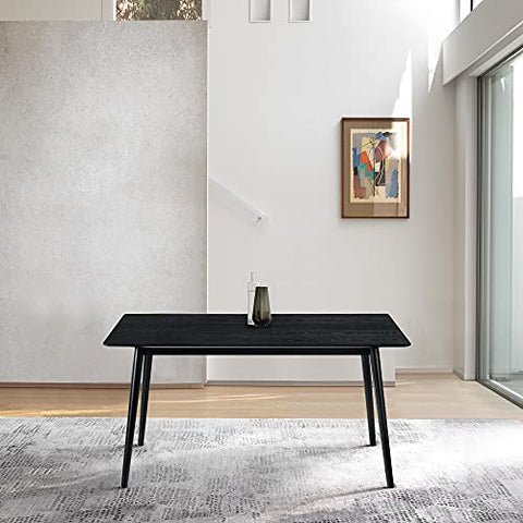 Armen Living Westmont 59&#34; Rectangular Wood Dining Table, Walnut