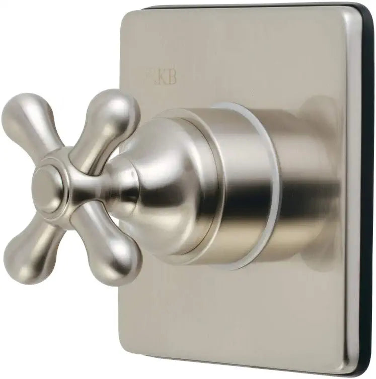 Kingston Brass KS3048AX Three-Way Diverter Valve with Trim Kit, Brushed Nickel