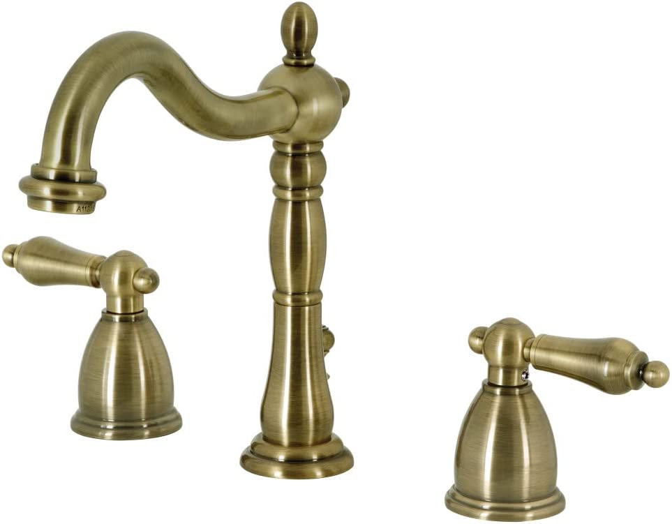 Kingston Brass KB1971AL Heritage Widespread Lavatory Faucet, Polished Chrome