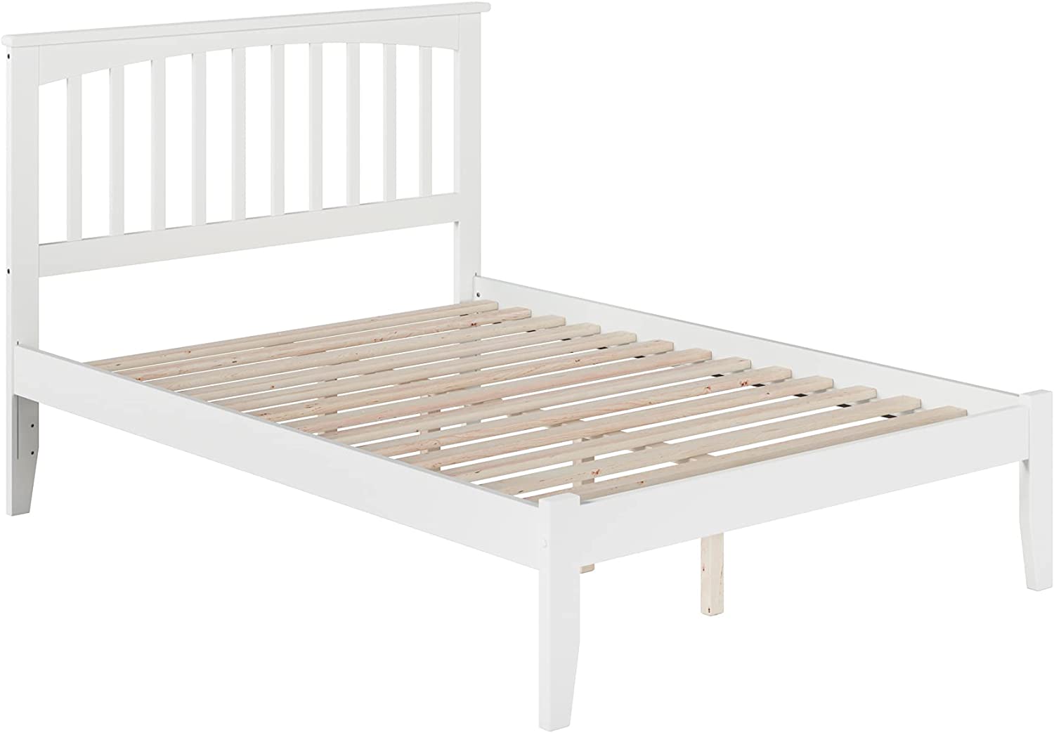 AFI Mission Platform Bed with Open Footboard and Turbo Charger, White