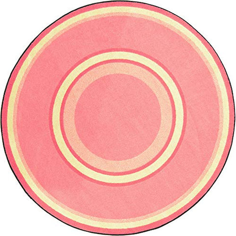 Joy Carpets Kid Essentials Ripples Misc Sold Color Area Rugs, 64-Inch by 64-Inch by 0.36-Inch, Pretty Pink